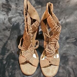 Carlos by Carlos Santana Braided Tan Sandals